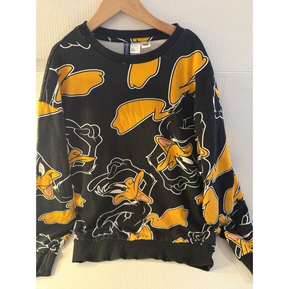 Daffy Duck Sweatshirt- Looney Tunes Unisex Adult Size-S H&M - Picture 2 of 13